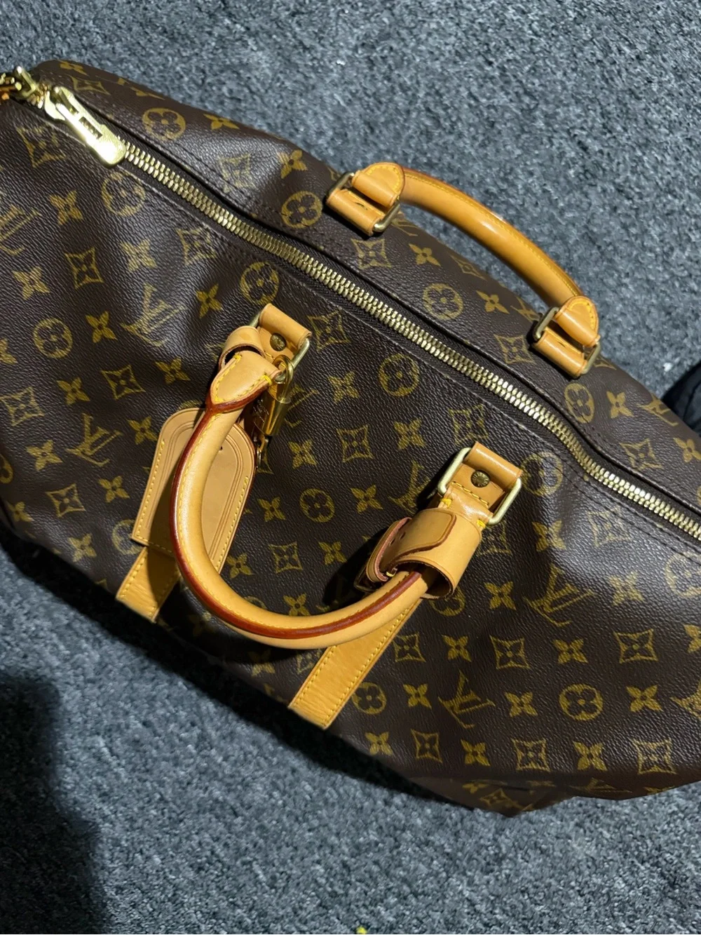 Louis Vuitton Monogram Canvas Duffel 45 with Vachetta Trim